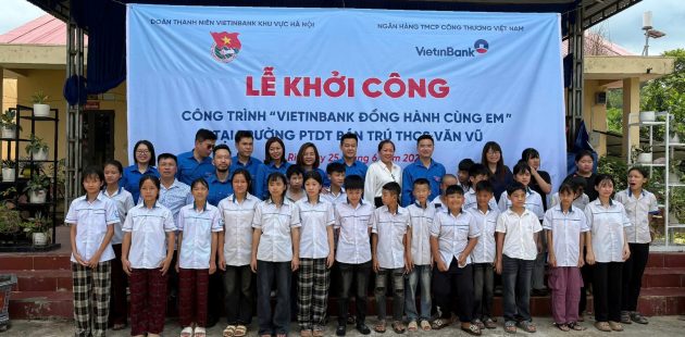 Chứng khoán Công thương đồng hành xây dựng công trình trường bán trú tại tỉnh Bắc Kạn